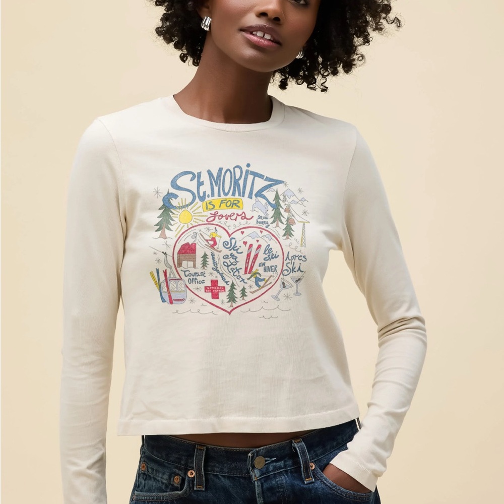 NWT Daydreamer St. Moritz is for Lovers Vintage Longsleeve Tee